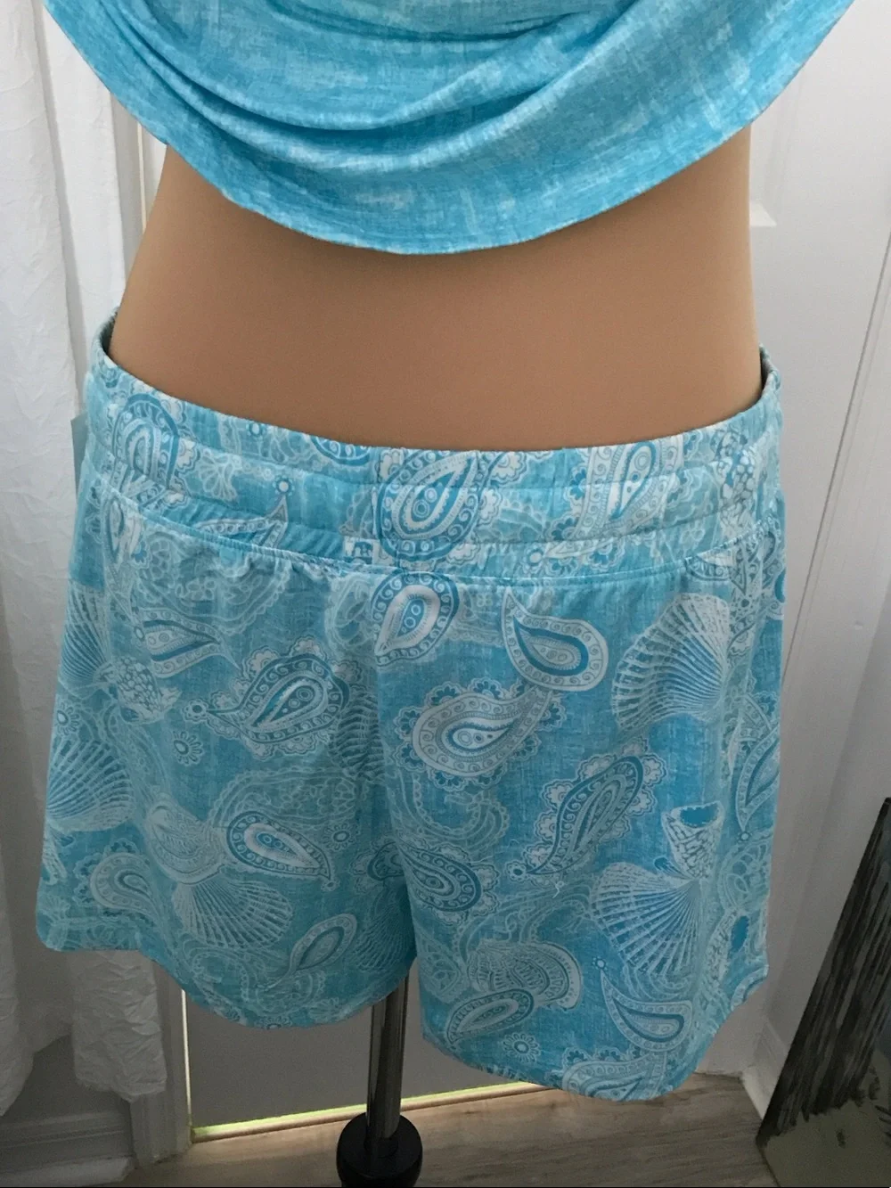 Light Blue 'Ocean Air & Salty Hair' Women's Pajama Set